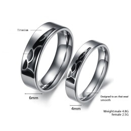 Bague En Titane De Qualité Stable Pour Les Amoureux