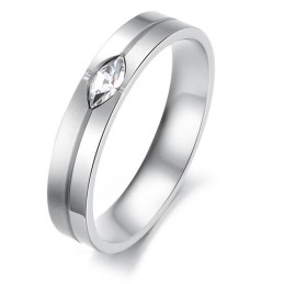 Bague En Titane De Haute Qualité Pour Amoureux Avec Strass