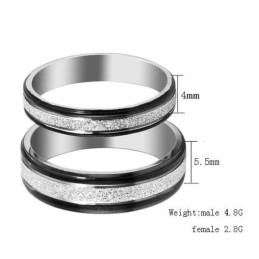 Bague En Titane De Qualité Stable Pour Les Amoureux