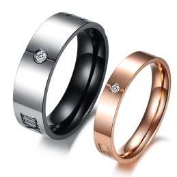 Bague En Titane À Chiffres Romains Pour Les Amoureux, Performance Fiable