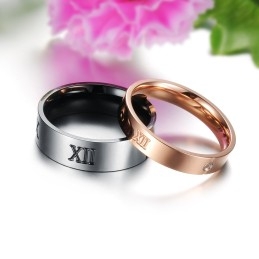 Bague En Titane À Chiffres Romains Pour Les Amoureux, Performance Fiable