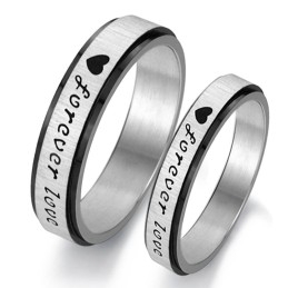 Bague En Titane « Le Roi De La Quantité » Pour Les Amoureux