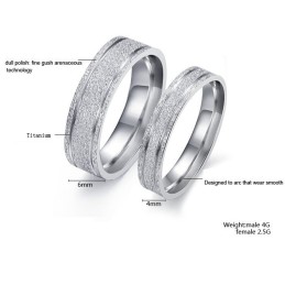 Bague En Titane Durable Et Résistante Aux Rayures Pour Les Amoureux