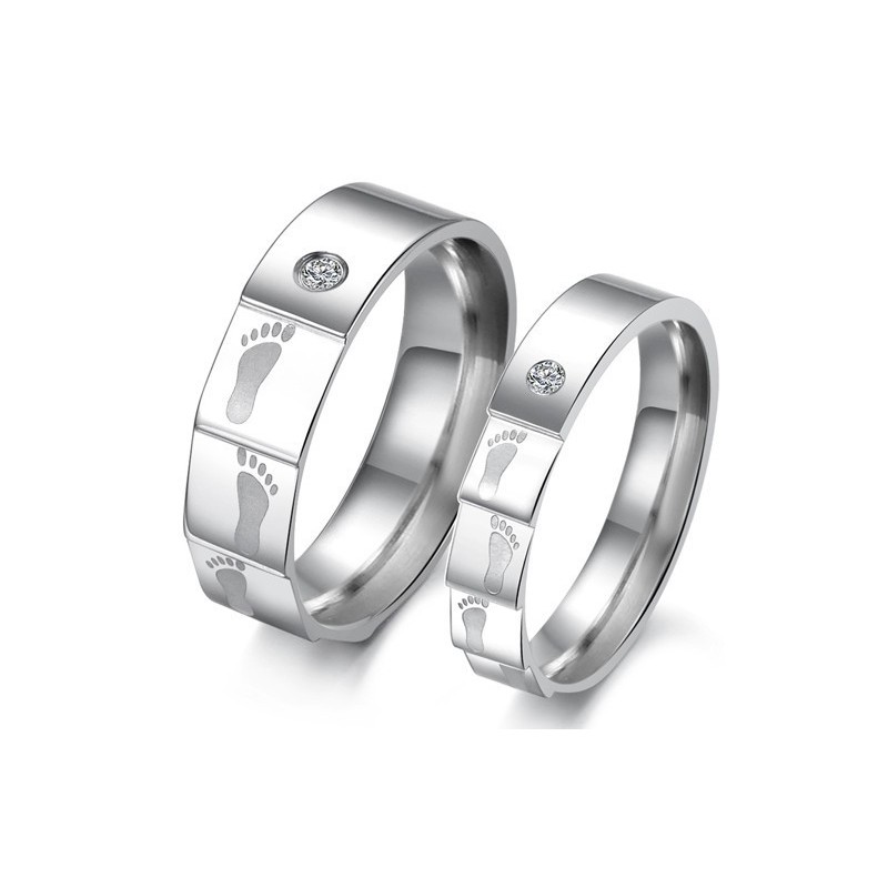 Bague En Titane De Haute Qualité Pour Amoureux Avec Strass Bague En Titane De Haute Qualité Pour Amoureux Avec Strass