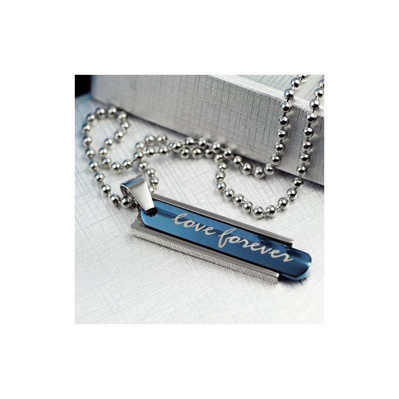 Collier Pendentif En Titane De Couleur Bleue De Nouveau Style Collier Pendentif En Titane De Couleur Bleue De Nouveau Style