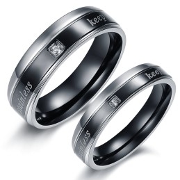 Bague Élégante En Titane De Qualité Stable Pour Les Amoureux