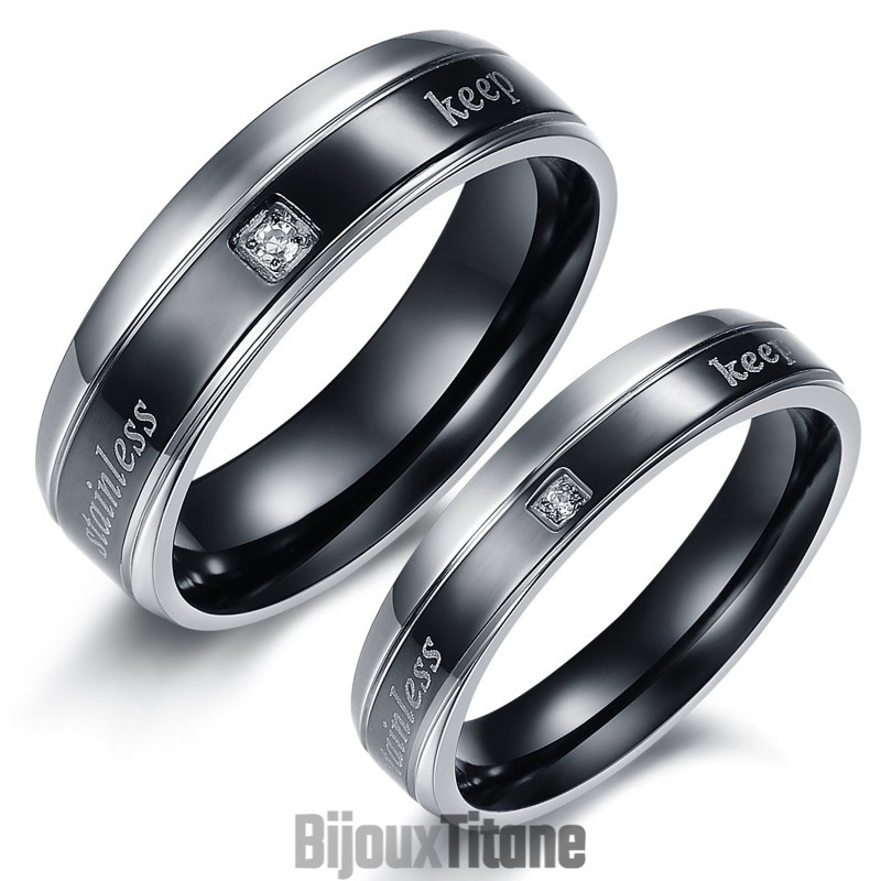 Bague Élégante En Titane De Qualité Stable Pour Les Amoureux Bague Élégante En Titane De Qualité Stable Pour Les Amoureux