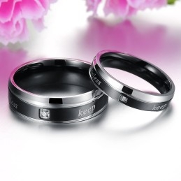Bague Élégante En Titane De Qualité Stable Pour Les Amoureux