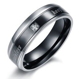 Bague Élégante En Titane De Qualité Stable Pour Les Amoureux