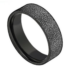 Bague En Titane Noir De Qualité Supérieure Pour Les Amoureux