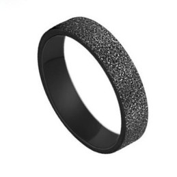 Bague En Titane Noir De Qualité Supérieure Pour Les Amoureux