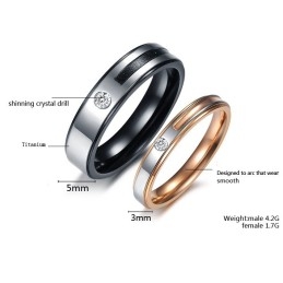 La Reine De La Bague Concise En Titane De Qualité Pour Les Amoureux