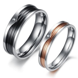 Bague En Titane Concise De Haute Qualité Pour Les Amoureux