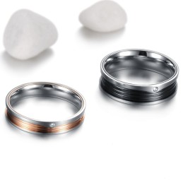 Bague En Titane Concise De Haute Qualité Pour Les Amoureux