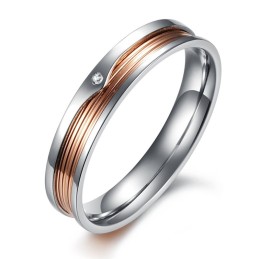 Bague En Titane Concise De Haute Qualité Pour Les Amoureux
