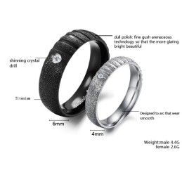 Bague En Titane Et Perle De Qualité Stable Pour Les Amoureux