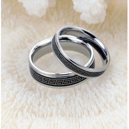 Bague En Titane Noir Facile À Utiliser Pour Les Amoureux