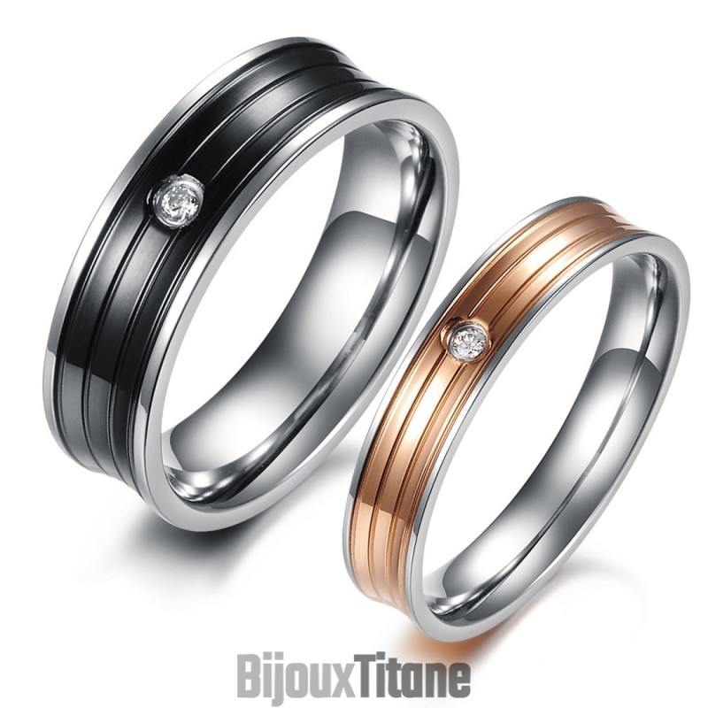 Bague En Titane Concise D'Excellente Qualité Pour Les Amoureux Bague En Titane Concise D'Excellente Qualité Pour Les Amoureux