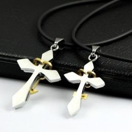 Pendentif Et Collier En Titane Pour Couple Tendance (Une Paire)