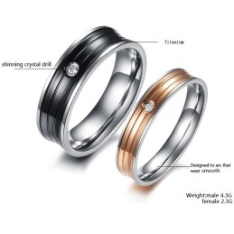 Bague En Titane Concise D'Excellente Qualité Pour Les Amoureux