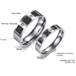 Bague En Titane De Haute Qualité Pour Les Amoureux