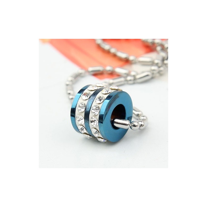 Bague Bleue Tendance Avec Pendentif Et Collier En Titane Et Diamant Bague Bleue Tendance Avec Pendentif Et Collier En Titane Et Diamant