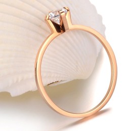 Bague En Titane De Qualité Fiable Pour Les Amoureux Avec Strass