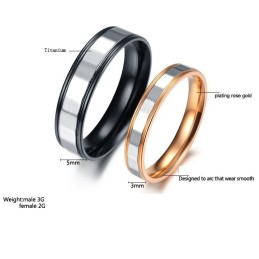 Bague En Titane Pour Amoureux, Réputation Fiable Et Amour Éternel