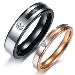 Bague En Titane Concise Et Facile À Utiliser Pour Les Amoureux