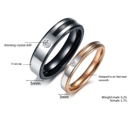 Bague En Titane Concise Et Facile À Utiliser Pour Les Amoureux