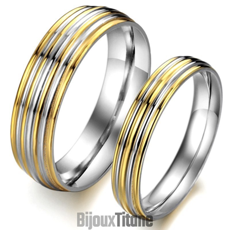 Bague En Titane Doré De Qualité Supérieure Pour Les Amoureux Bague En Titane Doré De Qualité Supérieure Pour Les Amoureux