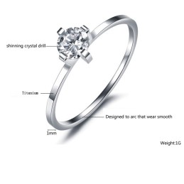 Bague En Titane Pour Amoureux, Performance Fiable, Avec Strass