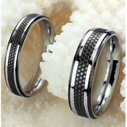 Bague En Titane Noir Pour Amoureux, Qualité Et Quantité Garanties