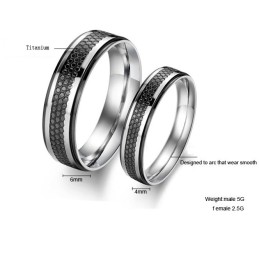 Bague En Titane Noir Pour Amoureux, Qualité Et Quantité Garanties