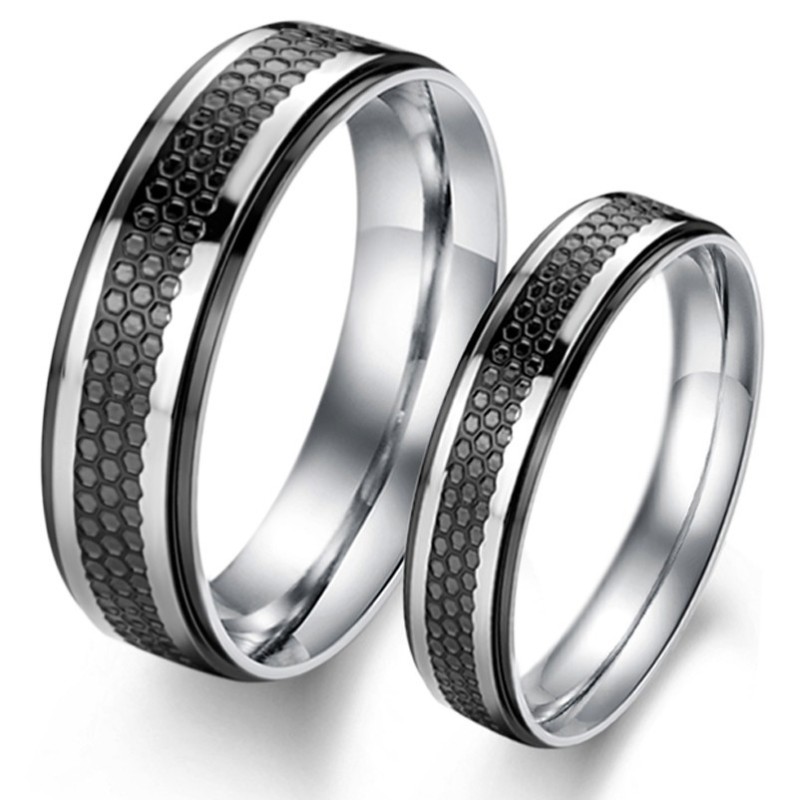 Bague En Titane Noir Pour Amoureux, Le Roi De La Quantité