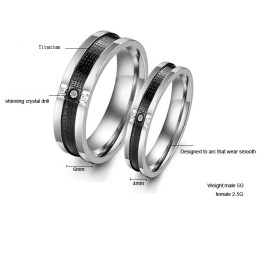 Bague En Titane Noir Pour Amoureux, Le Roi De La Quantité