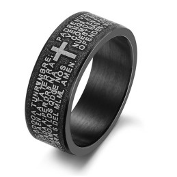 Bague En Titane Avec Croix De Haute Qualité Pour Les Amoureux