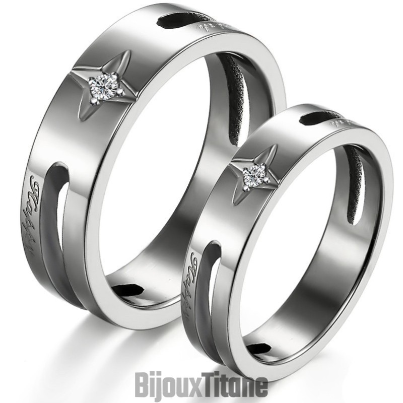 Bague En Titane Étoile De Qualité Stable Pour Les Amoureux Bague En Titane Étoile De Qualité Stable Pour Les Amoureux