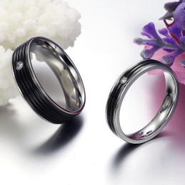 Bague En Titane Concise De Qualité Supérieure Pour Les Amoureux