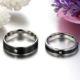 Bague En Titane Concise De Qualité Supérieure Pour Les Amoureux