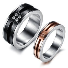 Bague En Titane En Forme De Roue, Complète Et Conforme Aux Spécifications, Pour Les Amoureux