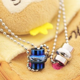 Collier Et Pendentif Bible En Titane Bleu Classique Pour Couple (Une Paire)