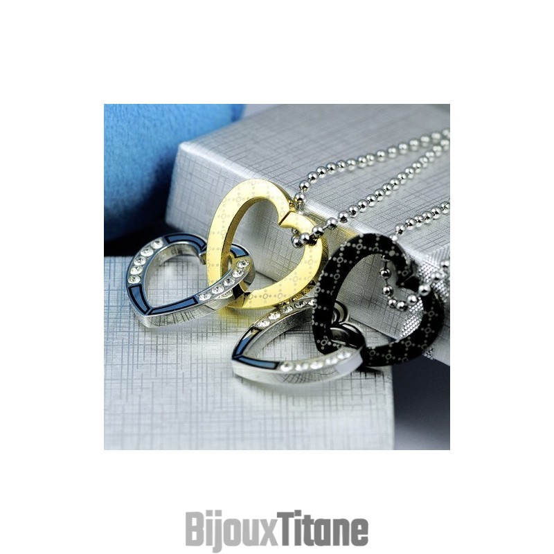 Pendentif Et Collier En Titane Pour Couple Tendance (Une Paire) Pendentif Et Collier En Titane Pour Couple Tendance (Une Paire)