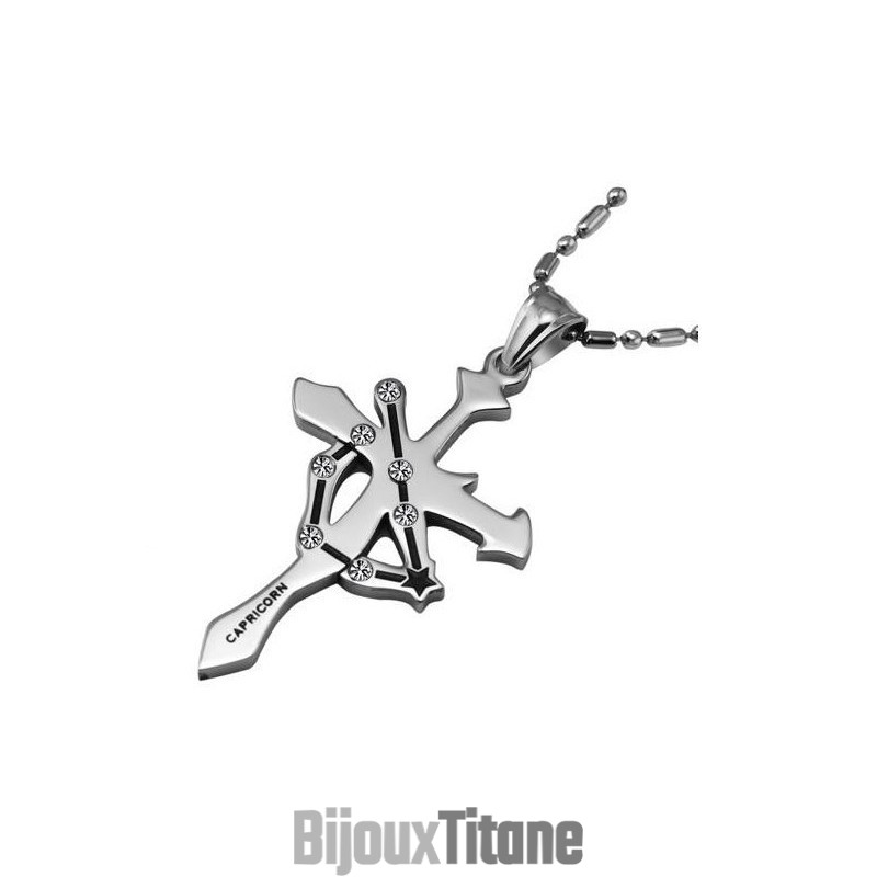 Collier En Titane Capricorne De Qualité Supérieure