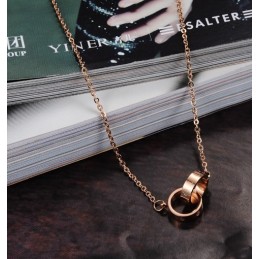 Collier En Titane Avec Anneau De Phase Féminin De Haute Qualité