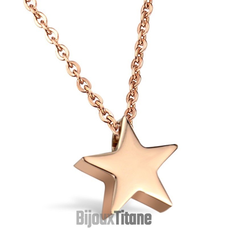 Collier Étoile En Titane D'Excellente Qualité Collier Étoile En Titane D'Excellente Qualité