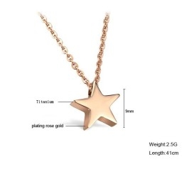 Collier Étoile En Titane D'Excellente Qualité