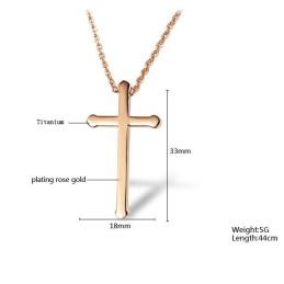 Collier Croix En Titane Pour Femme De Qualité Stable