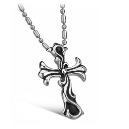 Collier En Titane Avec Croix Pour Homme De Haute Qualité