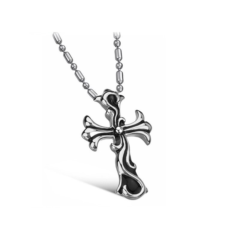 Collier En Titane Avec Croix Pour Homme De Haute Qualité